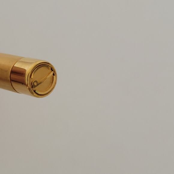 Dunhill Vintage Tie Clasp Clip Bar Round Gold Tone Retro 2inch Designer - Picture 6 of 7